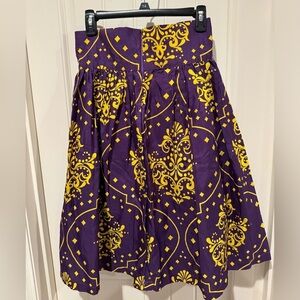 Handsewn high waisted skirt- LSU